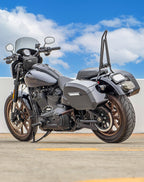 32L - Mørke Store Quick Mount Lakerede Hårde Sadel tasker til Harley Softail Low Rider S FXLRS