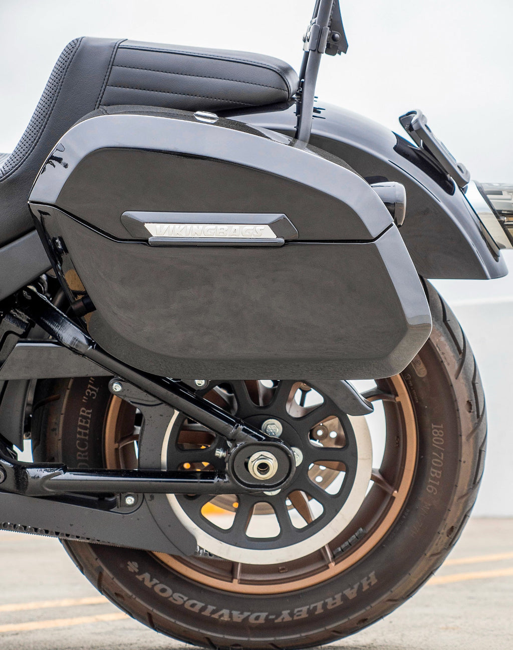 32L - Darkin Large Quick Mount Painted Hard Saddlebags for Harley Softail Low Rider S FXLRS