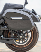 32L - Mørke Store Quick Mount Lakerede Hårde Sadel tasker til Harley Softail Low Rider S FXLRS