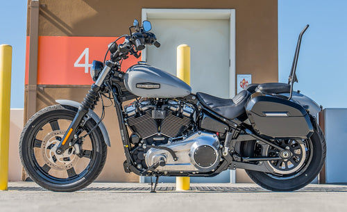 32L - Mørke Store Quick Mount Malet Hårde Sadel tasker til Harley Softail Street Bob FXBB