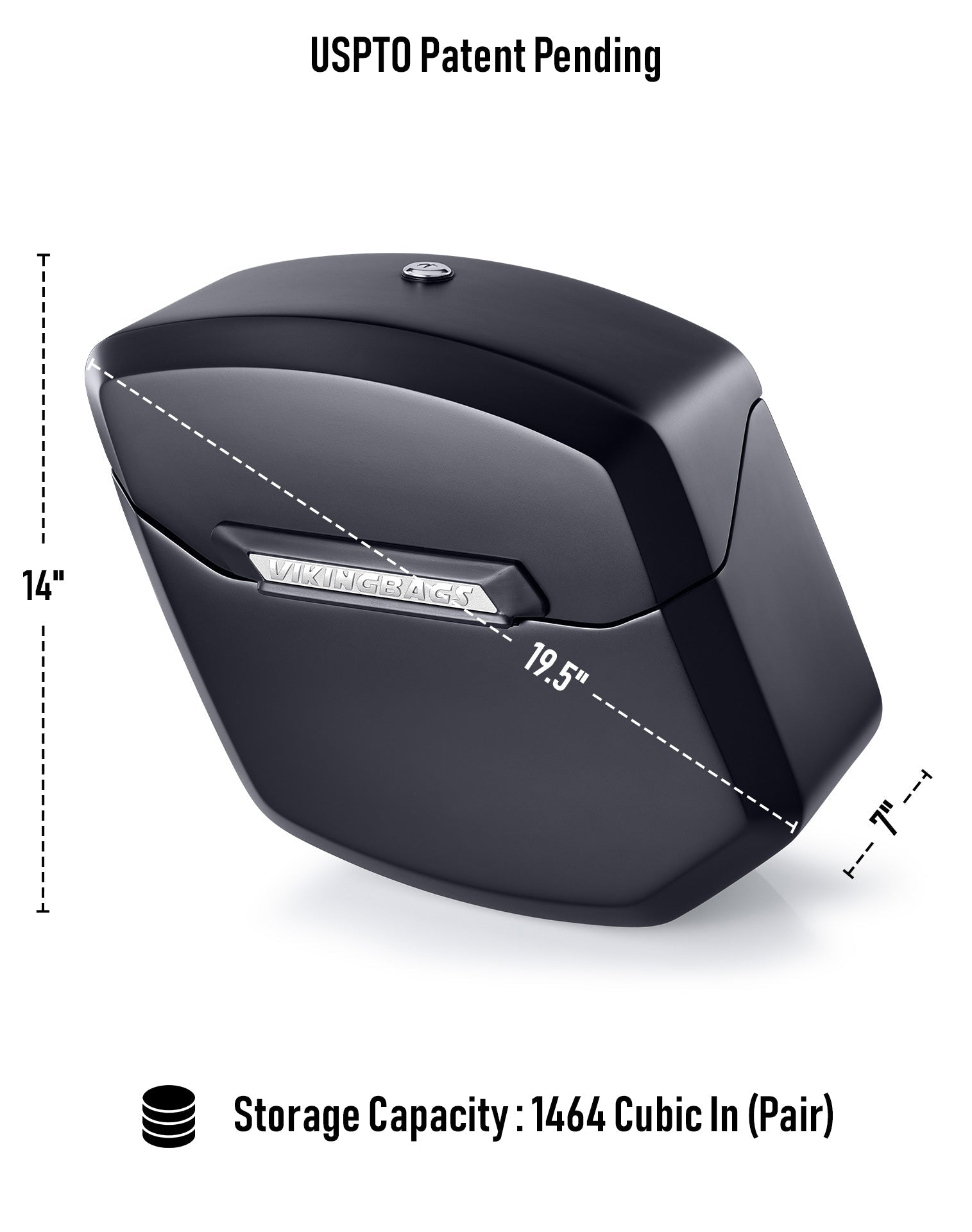 24L - Ironclad Quick-Mount Medium Harley Softail Low Rider S FXLRS Matte Hard Saddlebags