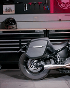 24L - Ironclad Quick-Mount Medium Harley Softail Low Rider S FXLRS Matte Hard Saddlebags