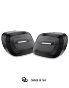 40L - Lamellar Raven Extra Large Matte Motorcycle Hard Saddlebags for Harley Softail Low Rider S FXLRS