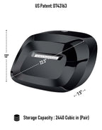 40L - Lamellar Raven Ekstra Store Lakerede Motorcykel Hårde Sidetasker til Harley Softail Low Rider S FXLRS