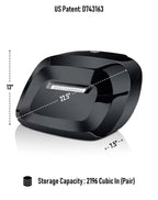 36L - Lamellar Raven Ekstra Store Støddæmpere-udskåret Malet Hårde Sadel tasker til Harley Dyna Street Bob FXDB/I