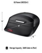 44L - Lamellar Stallion Extra Large Matte Motorcycle Hard Saddlebags for Harley Softail Low Rider S FXLRS