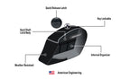 44L - Lamellar Stallion Extra Large Matte Motorcycle Hard Saddlebags for Harley Softail Low Rider S FXLRS