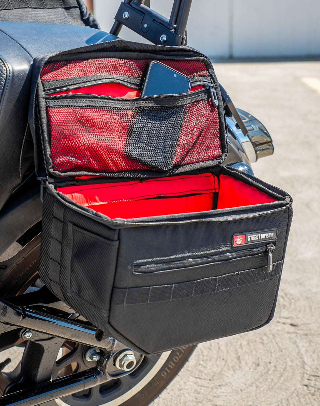 18L - Patriot Cordura Throw-over Sidetasker til Harley Softail Low Rider S FXLRS