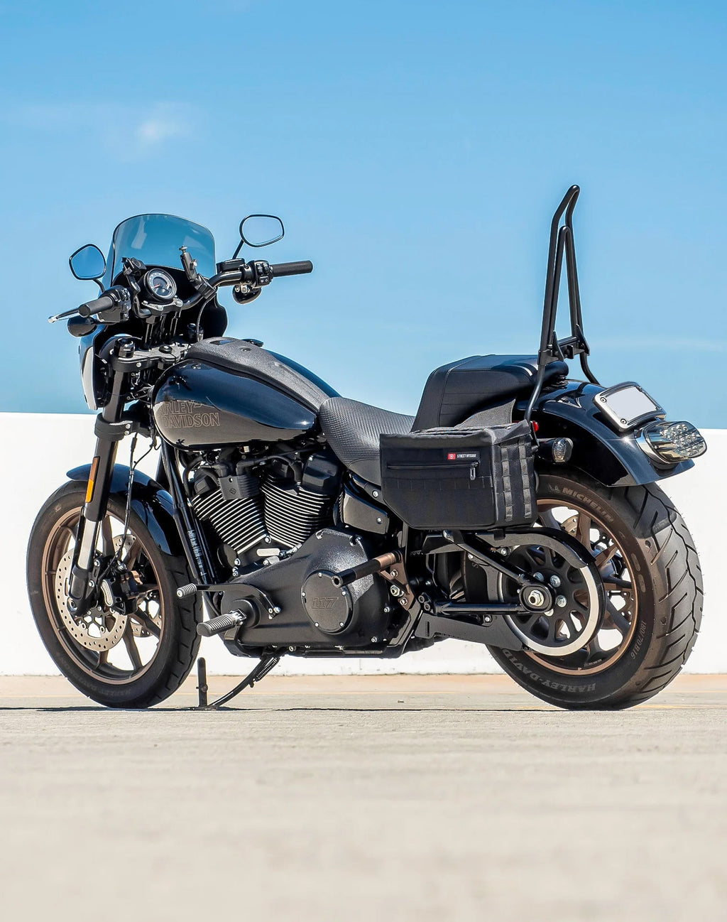 18L - Patriot Cordura Throw-over Sidetasker til Harley Softail Low Rider S FXLRS