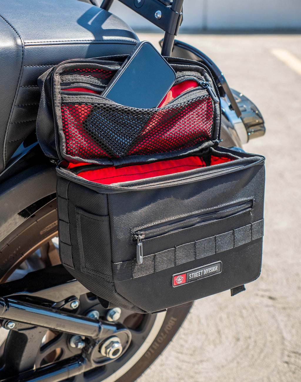 10L - Patriot Små Cordura Throw-over Sidetasker til Harley Softail Low Rider S FXLRS