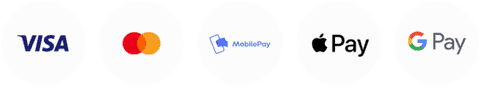 Betalingsmetoder: Visa, Mastercard, MobilePay, Apple Pay og Google Pay